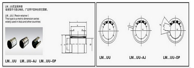 Lm12 de Motiebearings12mm Schacht × 21mm × 30mm van Uu Lineaire Leiden het Van vier rijen 1